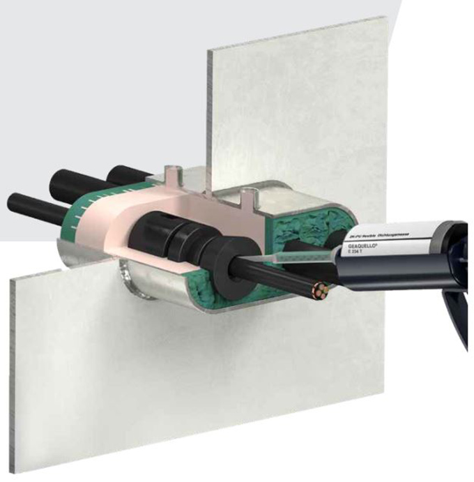 一種艦船和海上項目專用的多重管線貫穿密封防火系統SVT E950